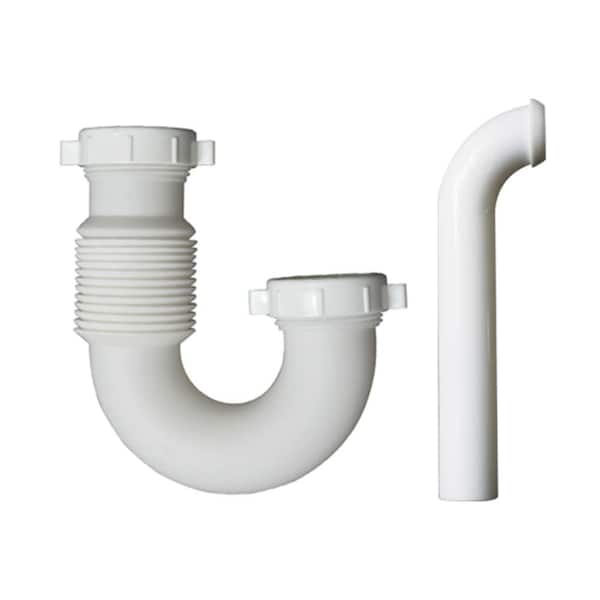 Thrifco Plumbing 1-1/2 Inch Flexible Accordian Design P-Trap with Nut & Washer 4401676 - main